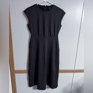 Ann Taylor Classic Black Midi Dress Size XXSP